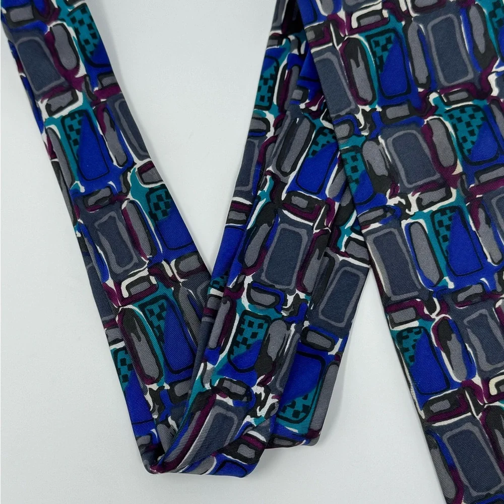 Vintage Viaggio Abstract Silk Neck Tie, retro, office, work, business, suit‎